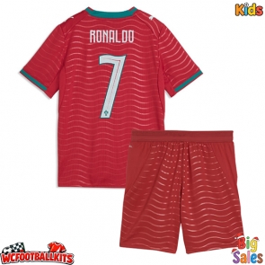 Portugal Cristiano Ronaldo #7 Replica Home Stadium Kit for Kids World Cup 2026 Short Sleeve (+ pants)